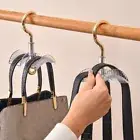 Wardrobe Hanging Bag Hanger Rotating Closet Handbag Holder Wardrobe