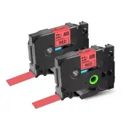 2PK 1" Compatible with Brother TZ-451 TZe-451 Black on Red Label Tape P-Touch