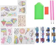 TOBBOMEY Diamond Art Stickers for Boys and Girls Drill Sticker Kit Watch Stickers Craft Decorations