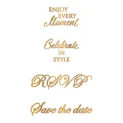 Couture Creations Gentlemans Emporium Hotfoil Stamp Small Sentiments Collection