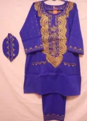 Men's Dashiki Shirt African Ethnic Rayon Brocade traditional 3pcs set XL Size
