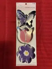 3 pc Hobby Lobby Flower Cookie Cutter Set