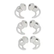 3 Sets Silicone Earbud Tips Professional Noise Reduction Comfortable Soft Sports Earbuds Tips Replacement for Sport Earphones Grey