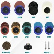 60Pcs Sanding Discs Set 2inch Premium Aluminum Oxide Grinding Polishing GrDvN