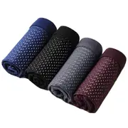 4 PCS Bamboo Boxer Briefs, Box Hero Bamboo Boxers Shorts Men-For All-Day Comfort black L