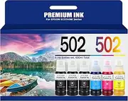 502 Ink Refill Bottles Compatible with Epson 502 Ink for Ecotank et-2850, et-3850, et- 4850, et-15000, Ecotank et 3830, et-2760, et-3760, et-4760, Workforce et-2750, et-3750, et-4750