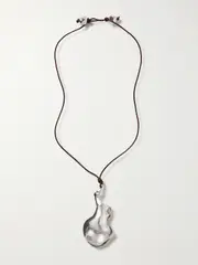 [Alighieri] Alighieri - The Bones Of Rebirth Recycled Silver And Leather Necklace - One size One size Silver