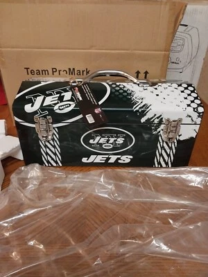 NEW GENUINE NFL Licensed New York Jets Team 16” Metal Tool Box W/ Tray Promark