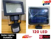 120 LED Solar Motion Sensor Light Outdoor Garden Yard Wall Security Flood Lamp