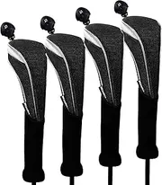 Andux 4 Pack Long Neck Golf Hybrid Club Head Covers with Dial No. Tag CTMT-03