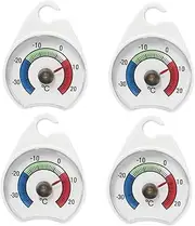 IMUSINICE 4pcs Refrigerator Thermometer Large Dial Freezer Thermometer Fridge Temperature Monitor Fridge Temperature Gauge Digital Thermometer Measuring Gauge Humidity Gauge Plastic White