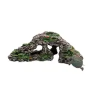 Turtle Terrace Reptile Habitat Cave Resin Rock Hideout Fish Tank Decor for Lizards Frogs Snakes-688S