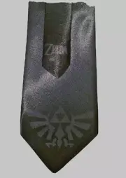 L@@K! Legend of Zelda - Triforce Steel Grey Satin Neck Tie