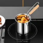 Multipurpose Deep Fryer Pot Japanese Tempura Frying Pot Kitchen Frying Pan Pasta