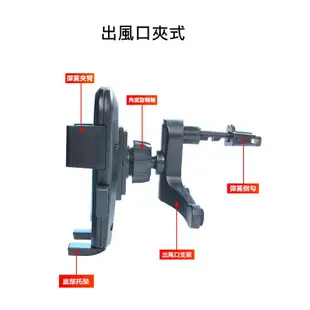 汽車伸縮手機支架 吸盤式 車載 旋轉 手機架 汽車 出風口 通用款 360度 導航 車用 手機車架 夾式 汽車架