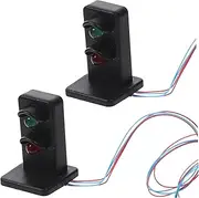 PHENOFICE 2pcs Miniature Sand Table Signal Light Model DIY Decor for Doll House and Railway Layouts Safe Material for Realistic Mini Crafts Miniature Enthusiasts