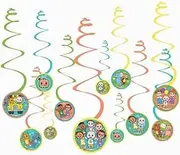 Amscan Cocomelon Spiral Paper Swirl Handing Decorations (Pack of 12)