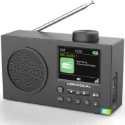 Portable DAB Radio with 3" TFT Display, Hi-Fi Sound, Rechargeable Battery