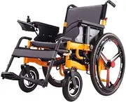 Foldable Power Wheelchair,Electric Power Wheelchair Li-Ion Battery Lightweight Dual Motor Function Wheelchair for Disabled Travel,12AH