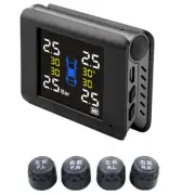 Solar USB TPMS Car Wireless Tire Temp Pressure LCD Monitoring System 4 Sensors (for: Honda Civic)