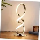 LED Modern Table Lamp, Small Unique Bedside Spiral Lamp Stepless Dimmable