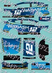 2024 Ryan Blaney #12 Wabash Ford 1/64 Peel&Stick Decals