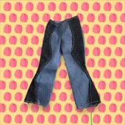 My Scene Fashion Scene Barbie Doll Blue Panel Denim Capri Jeans Pants Tights