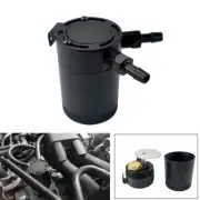 Car 2-Port Baffled Aluminum 400ml Oil Catch Can Tank Air Oil Separator 3/8" NPT (for: Honda Civic)