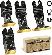 18 PCS Titanium Oscillating Tool Blades Metal Cutting, Universal Multitool Blades for Metal Nails Wood Plastic and Hard Material, Multi Tool Blades Kits Fit Dewalt Ryobi Bosch Milwaukee