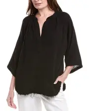 9seed Double Gauze Raw Edge Dashiki Top