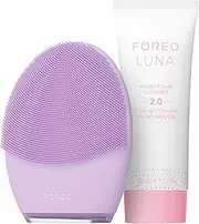 FOREO Deep Clean LUNA 3 Bundle - Facial Cleansing Brush Sensitive Skin + LUNA Micro-Foam Face Cleanser 2.0, 100ml - Cleansing & Anti Aging Face Massager - Face Care Brush - Face Wash - Pore Minimizer
