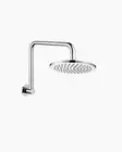 Gooseneck Shower Arm Head Set Combo Wall Mounted Round Chrome Brass Modern WELS
