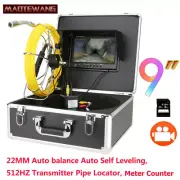 9"monitor Endoscope 50M Self-Leveling Pipe Drain Sewer Inspection Camera DVR 8GB
