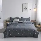 Bedding Set, Geometry Grid Decor Duvet Cover, Queen Size for Boys Teens Kids