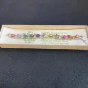 NIB VTG Rare Old Tampa Bay Coral & Semiprecious Gem Stone Baroque’s Bracelet 7”