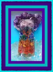 ORGONE CHAKRA STONE DOMED TOWER BUSTER, TB, EMF PROTECTION, CRYSTAL TB