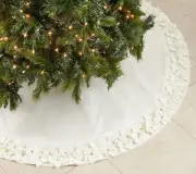 Felt Flower Design Christmas Tree Skirt