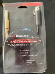 Microphone cable 16 foot high quality sealed box 2 conductor shielded
