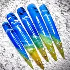 10pcs/set Artificial Nail Tips Sharp Easy to Stick Ultra Thin Long Faux Nail