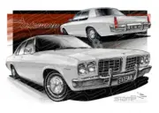 Statesman HQ HQ STATESMAN GLACIER WHITE A1 STRETCHED CANVAS (HC784)