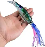 Lifelike Fishing Lures Large Lifelike Octopus Fishing Lure with 2 Treble Hook Luminous Squid Jigs Artificial Simulation Squid Hard