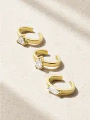 [Anita Ko] Anita Ko - Set Of Three 18-karat Gold Diamond Ear Cuffs - One size One size Gold