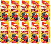 10 Pack Kodak Single One Time Use Funsaver 35mm Camera with Flash, 27 Exposure