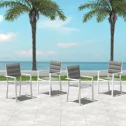 John Aluminium White Outdoor Dining Chair 4-Piece Set