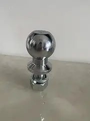 Towing Hitch Ball, 50 mm, 3.5T, Ball Head Towing Hitch Ball M22, Ball Head Bolt, Straight Farm Rail for Lawn Tractor, Trailer, Motorhome, Off-Road Vehicles, ATV