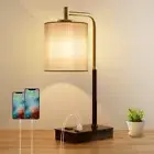 Touch Control Table Lamp 3way Dimmable Modern Bedside Lamp With Usb Port And Out