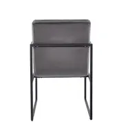 Spiral Dining Chair Velvet Upholstered Plywood Wooden Timber Frame Solid Wood Legs- Grey (Set Of 2)