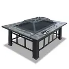 Fire Pit BBQ Grill Ice Bucket 3-In-1 Table Outdoor Cooking Accessories 4-ICE