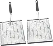 Abaodam Portable Barbecue Grill Baking Tray Foldable Bread Toaster Rack Large Tortilla Toaster Outdoor Indoor Use Easy to Handle