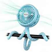 360 Degree 3 Speed Mini Stroller Fan w/ Flexible Tripod Base